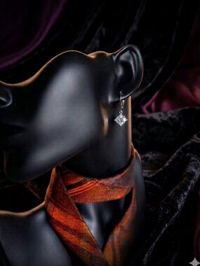 Sterling Silver Princess Cut CZ Earrings